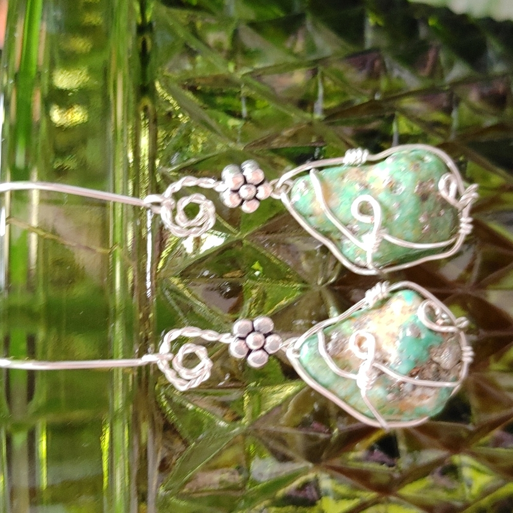 Kingman Turquoise Nugget Earrings